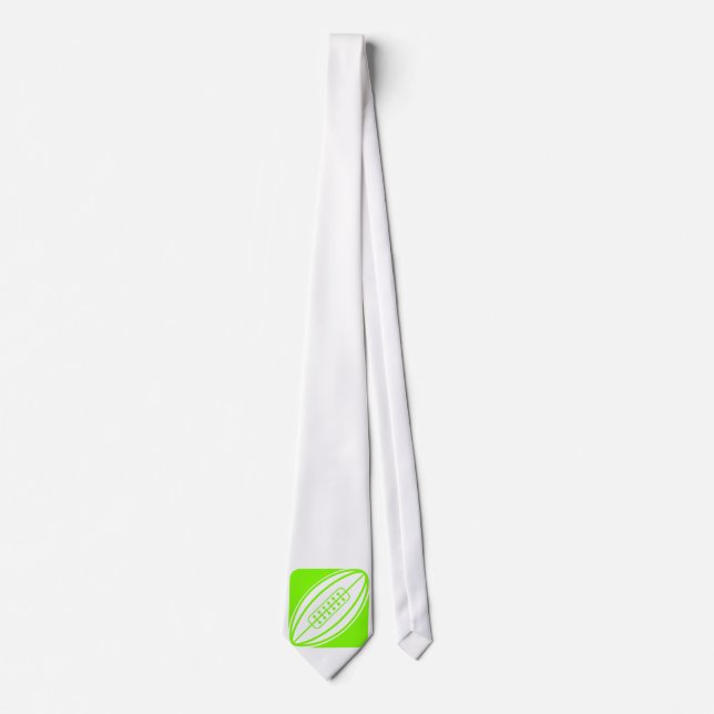 Chartreuse, Neon Green Rugby Krawatte (Vorderseite)