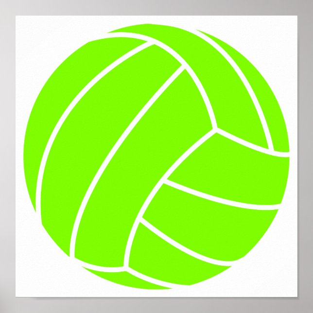 Chartreuse, Neon Green Volleyball Poster (Vorne)