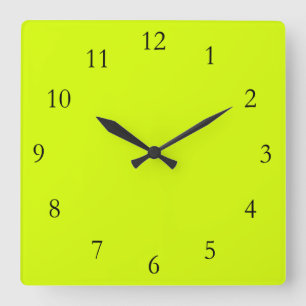 Chartreuse Quadratische Wanduhr