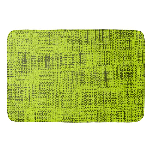 Chartreuse Tweed Badematte (Vorderseite)