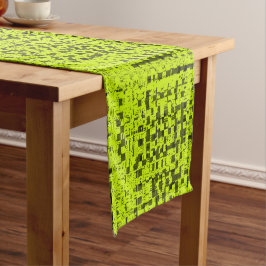Chartreuse Tweed Kurzer Tischläufer