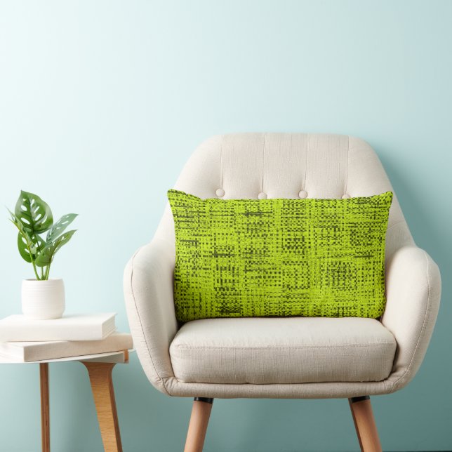 Chartreuse Tweed Lumbar Pillow Lendenkissen (Stuhl )