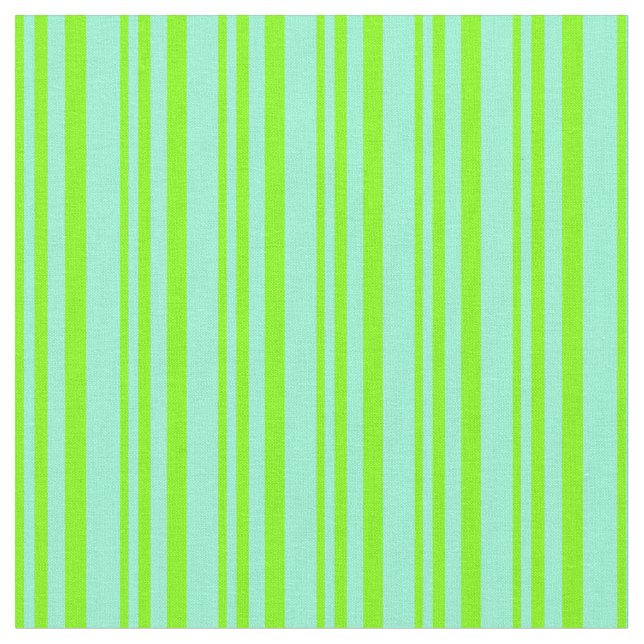 Chartreuse und Aquamarine-Muster Stoff (Nahaufnahme)