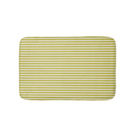 Chartreuse und Cream Simple Striping Muster Badematte