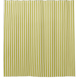 Chartreuse und Cream Simple Striping Muster Duschvorhang
