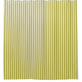 Chartreuse- und Creme einfaches Streifenmuster Duschvorhang