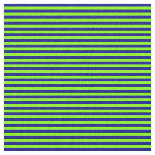 Chartreuse und dunkelblaue Streifen Stoff (Nahaufnahme)