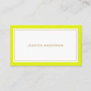 Chartreuse und Gold Elegante Feminine Visitenkarte