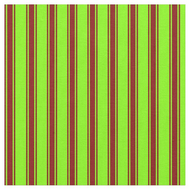 Chartreuse und Maroon Lines Stoff (Nahaufnahme)