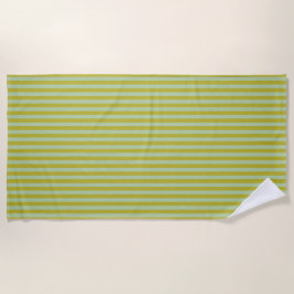Chartreuse und Pistachio Green Stripes Strandtuch