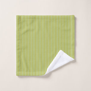 Chartreuse und Pistachio Green Stripes Waschlappen