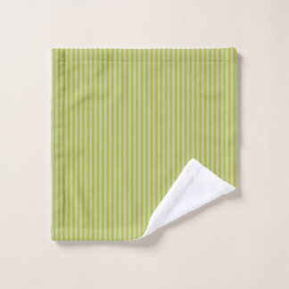 Chartreuse und Pistachio Green Stripes Waschlappen