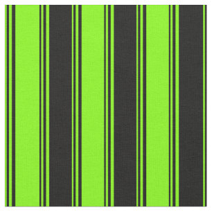 Chartreuse und Schwarzes Muster Stoff
