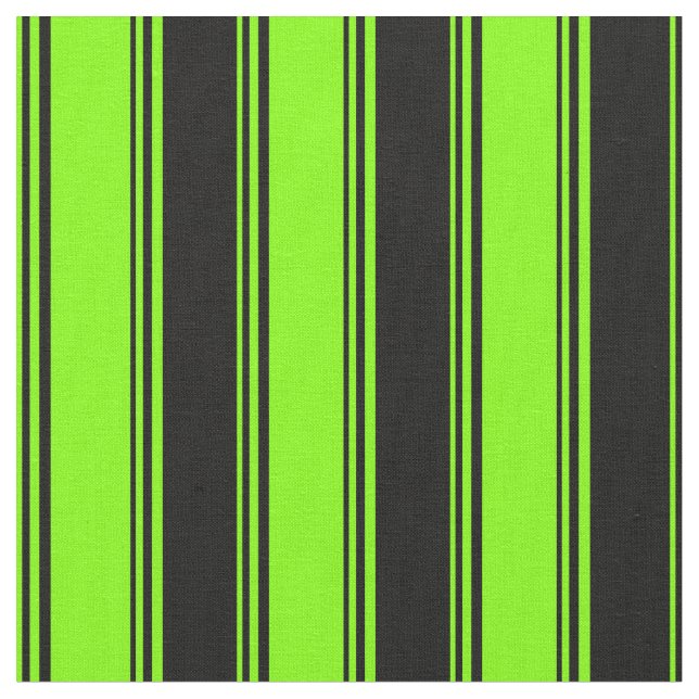 Chartreuse und Schwarzes Muster Stoff (Nahaufnahme)