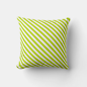 Chartreuse und White Stripes Kissen