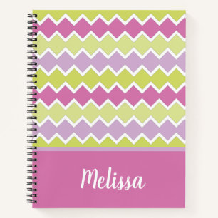Chartreuse Yellow Pink Personalisiert Notizbuch