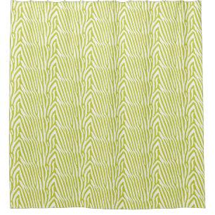 CHARTREUSE ZEBRA STRIPPE DUSCHVORHANG