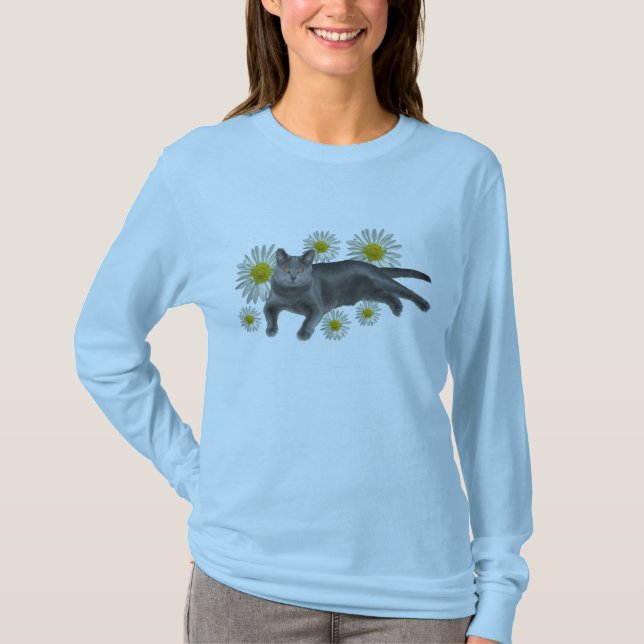 Chartreux Hemddamen T-Shirt (Vorderseite)