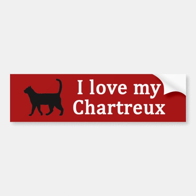 Chartreux-Liebe Autoaufkleber (Vorne)