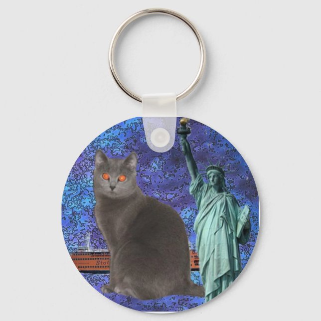 Chartreux NYC Schlüsselanhänger (Vorderseite)