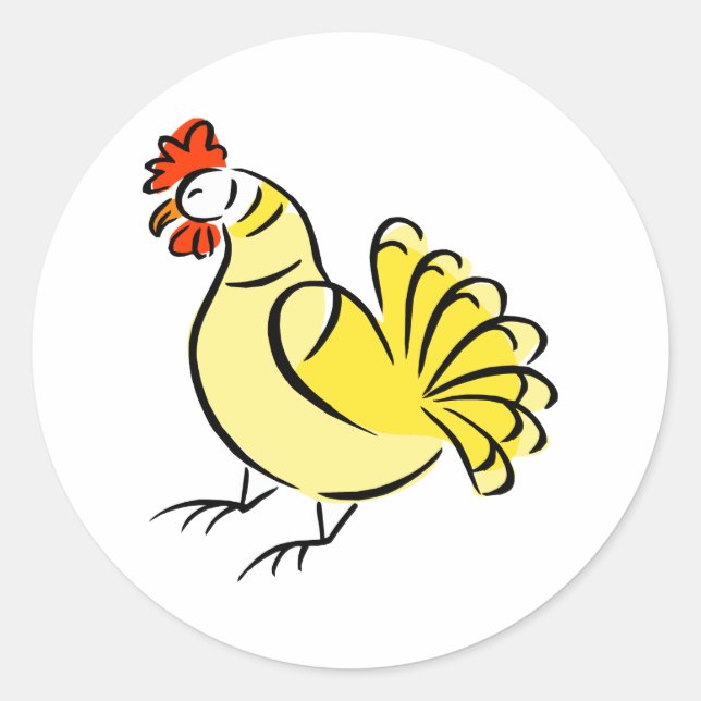 Chase Chicken Runder Aufkleber (Vorderseite)