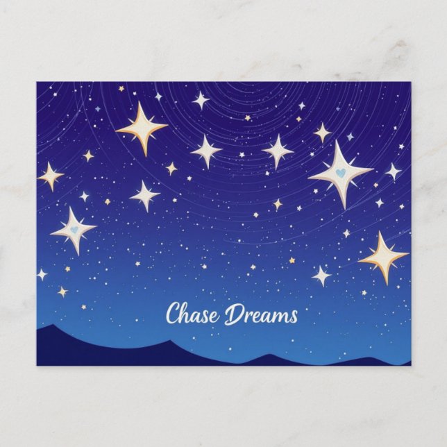 Chase Dreams Star Postkarte (Vorderseite)