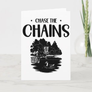 Chase The Chains Disc Golf Frisbee Kunst  Karte