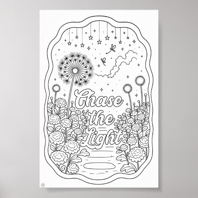Chase the Light Title Coloring Page Poster (Vorne)