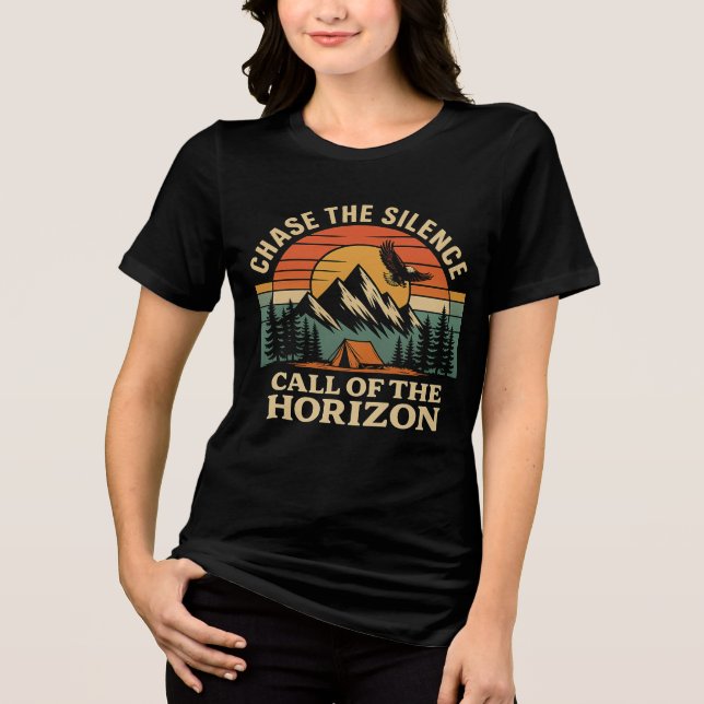 Chase the Silence - Call of the Horizon Adventure  Tri-Blend Shirt (Vorderseite)