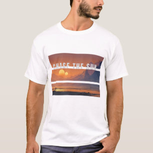 Chase The Sun T-Shirt Graphique Coucher de Soleil 