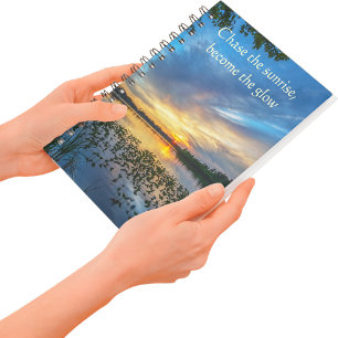 Chase The Sunrise Lake  Notizbuch