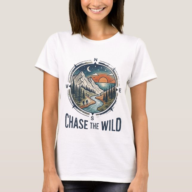 Chase the wild ,explore the world T-Shirt (Vorderseite)