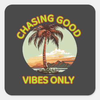 Chasing Good Vibes uniquement - autocollant Retro 