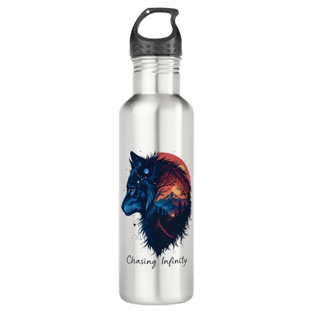 Chasing Infinity Edelstahlflasche (Vorderseite)