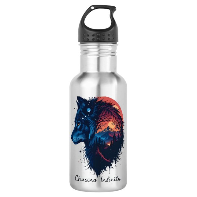 Chasing Infinity Edelstahlflasche (Vorderseite)