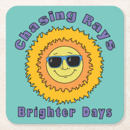 Chasing Rays Rechteckiger Pappuntersetzer
