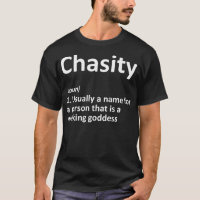 CHASITY Definition Personalisiert Name Funny Birth