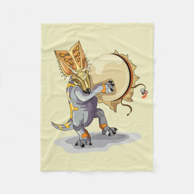Chasmosaurus Tancing A Shaman Ritual Fleecedecke (Vorderseite)