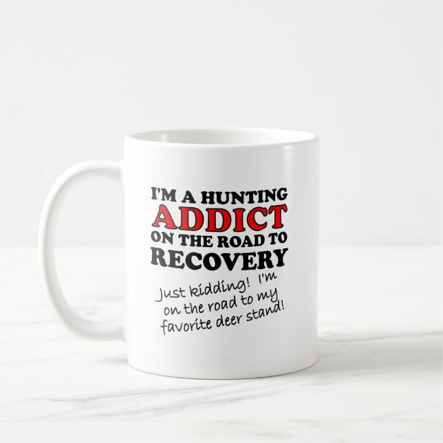 Chasse Addict Récupération drôle Mug (Gauche)