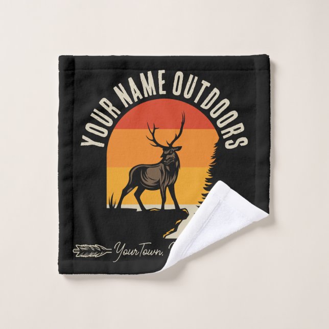 Chasse AJOUTER LE NOM À L'Extérieur Deer Elk Wilde (Gant de toilette)