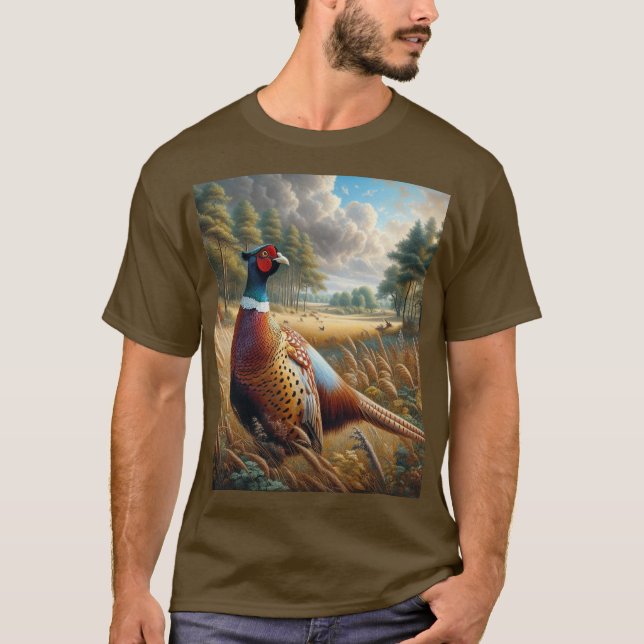Chasse au faisan T-shirt Brown homme (Devant)
