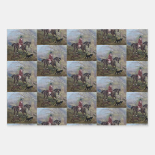 chasse au renard Papier à envelopper Feuille plate