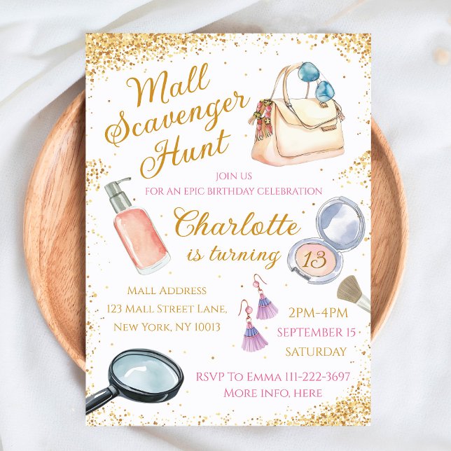 Chasse au trésor de centre commercial Invitation p (Créateur téléchargé)