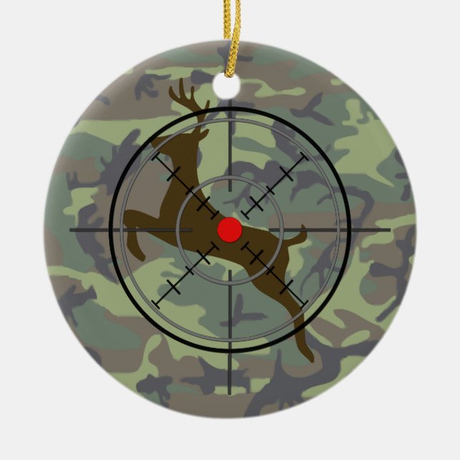 Chasse aux cerfs Camouflage Ornement de Noël (Devant)
