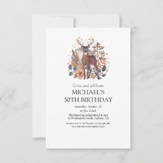 Chasse aux cerfs Invitation à la fête d'anniversai