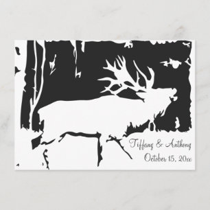 Chasse aux élans rustiques Invitations de mariage