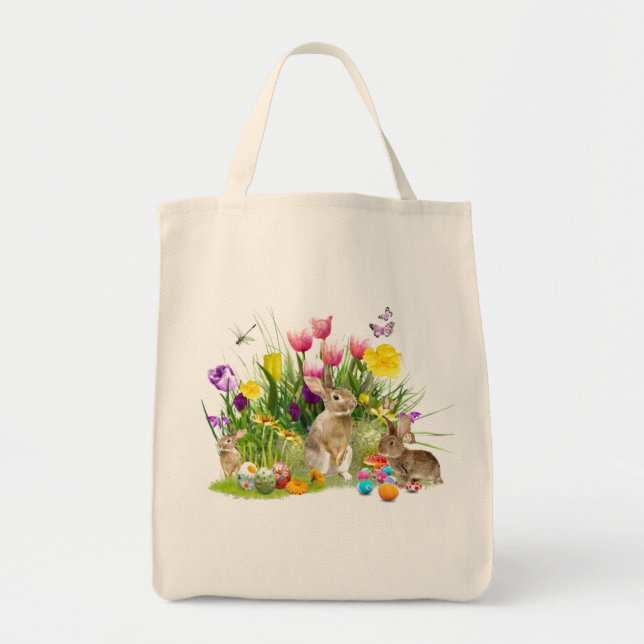 Chasse aux oeufs du printemps et de Pâques Sac fou (Devant)