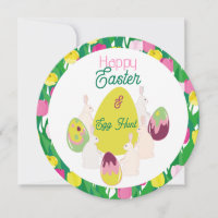 Chasse aux oeufs. Invitation
