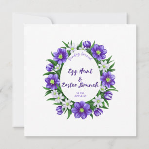 Chasse aux oeufs, invitation au brunch de Pâques