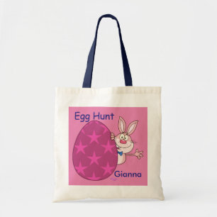 Chasse aux oeufs roses Bunny Sac fourre-tout budgé